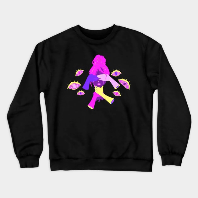 Hands Off Crewneck Sweatshirt by LittleGreenHat